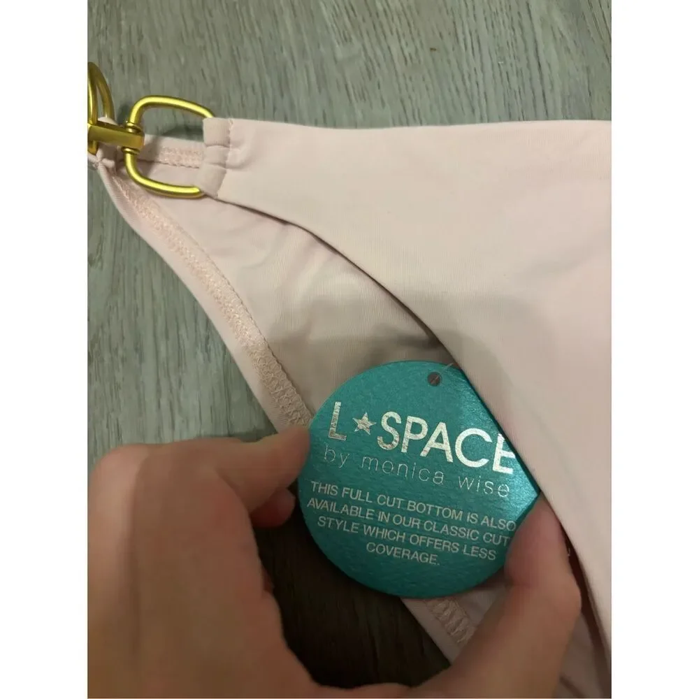 L*Space Baby Pink Bikini Bottoms Sz Small NWT